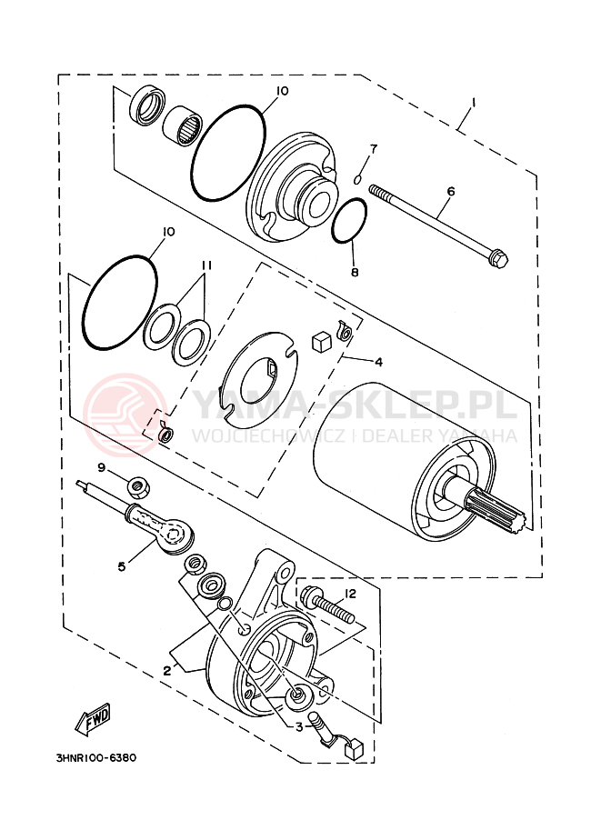 Schemat "rozrusznik" do Yamaha BIG BEAR 350