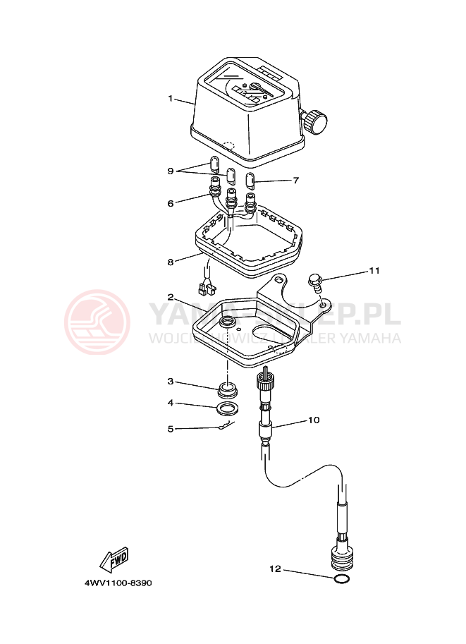 Schemat "licznik" do Yamaha YFM600FWA