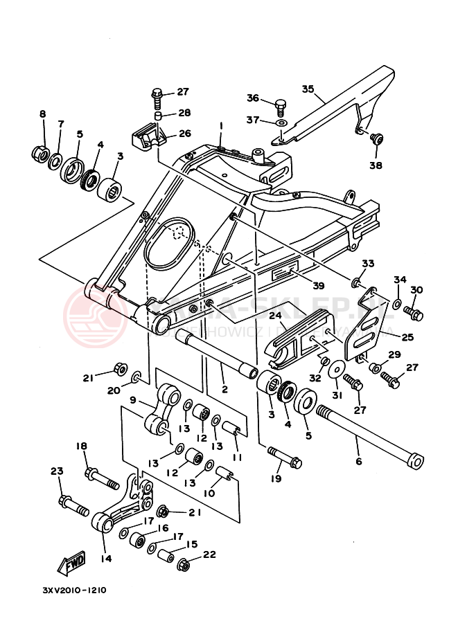 Schemat "wahacz" do Yamaha TZR250RSP