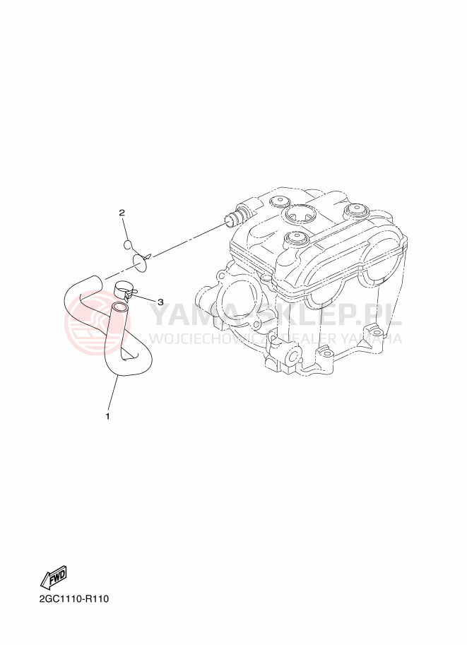 Schemat "System odbioru powietrza" do Yamaha WR450F