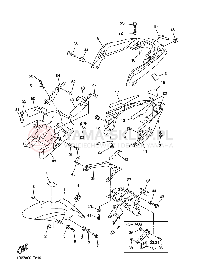 Schemat "błotnik" do Yamaha FZ6-NS FZ6