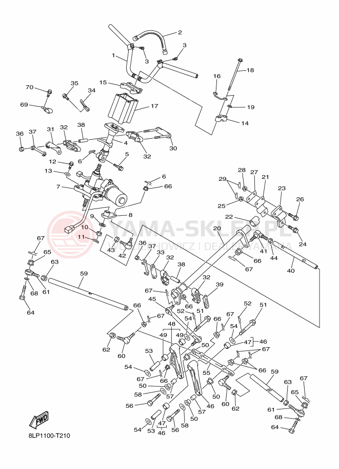 Schemat "Półki zawieszenia" do Yamaha VK PROFESSIONAL II EPS