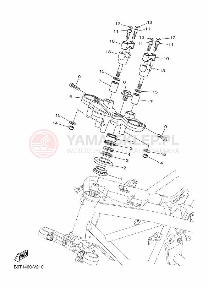 Schemat "Półki zawieszenia" do Yamaha MT-03
