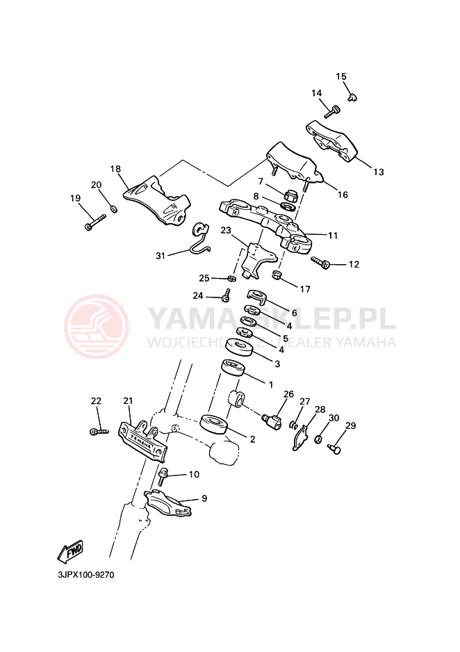 Schemat "Półki zawieszenia" do Yamaha VMX12 VMX12T1 VMAX