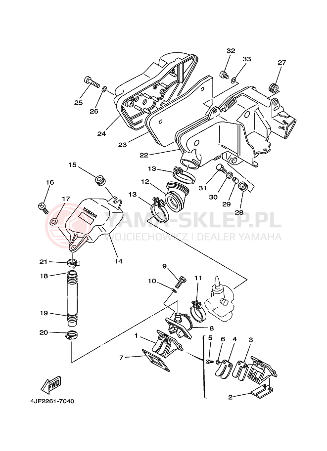Schemat "Wtrysk paliwa" do Yamaha RX115