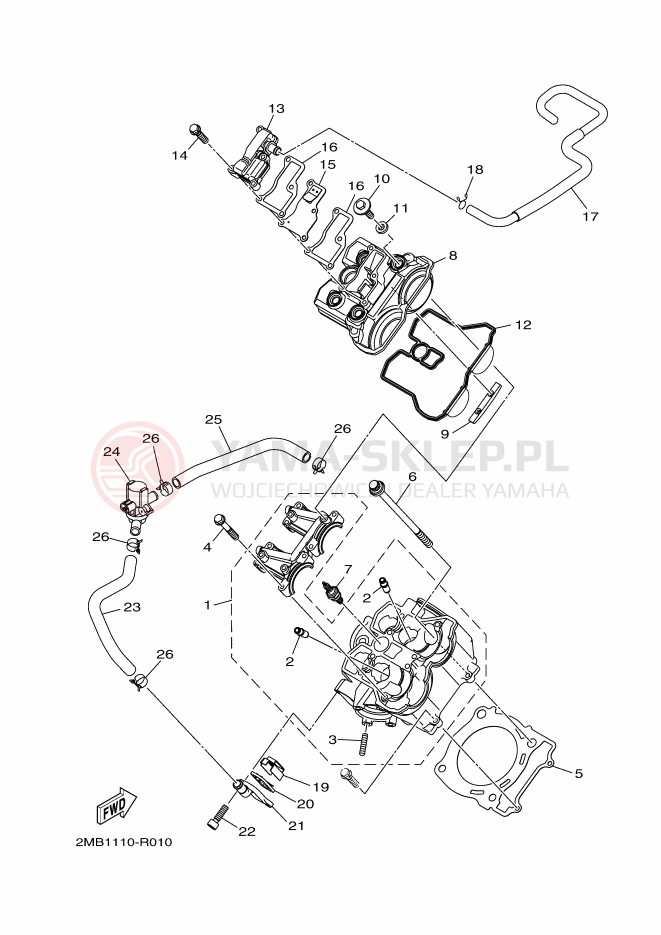Schemat "głowica" do Yamaha WOLVERINE R