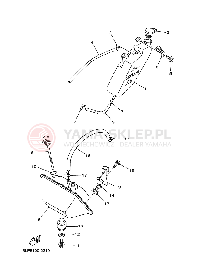 Schemat "ZBIORNIK OLEJU" do Yamaha YFM660RR