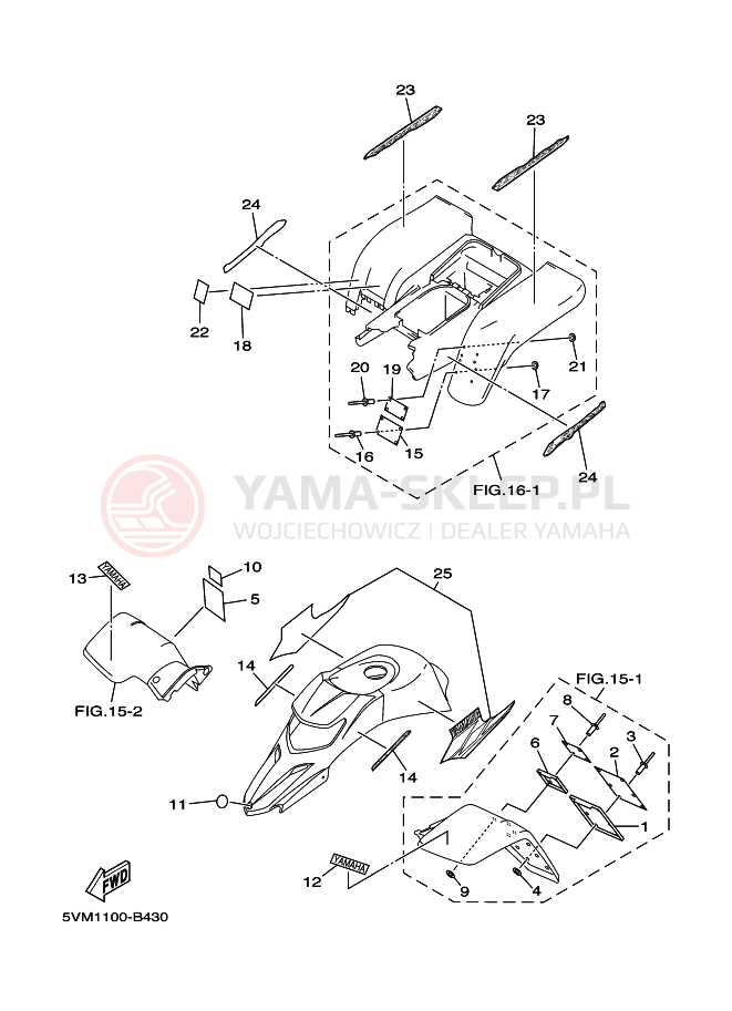 Schemat "naklejki" do Yamaha BLASTER