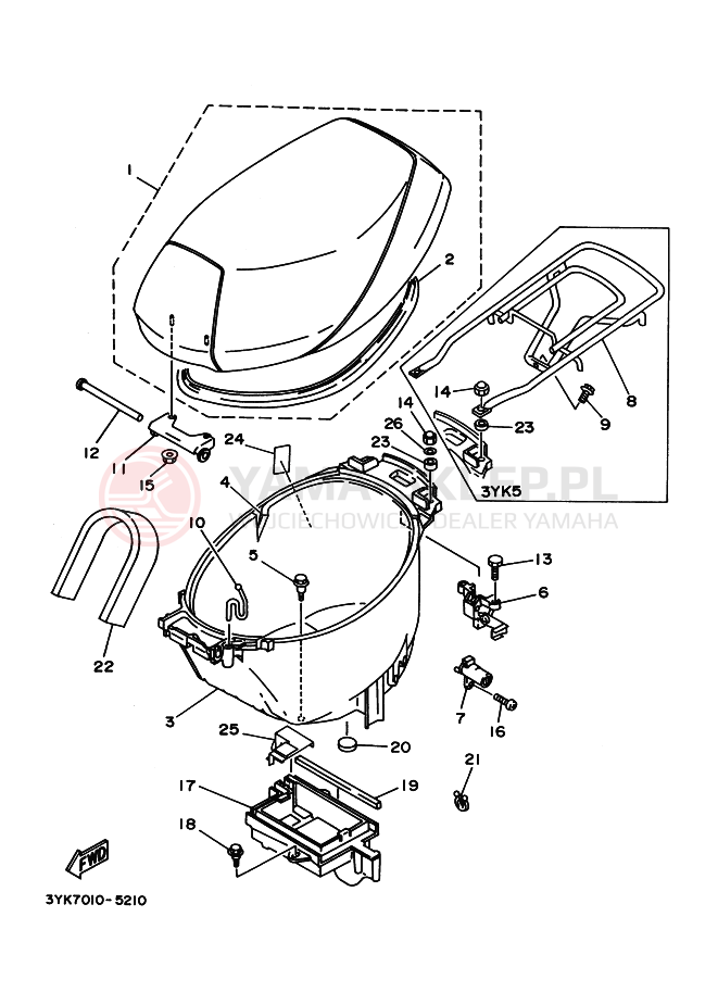 Schemat "siedzenie" do Yamaha YG50Z JOG Z