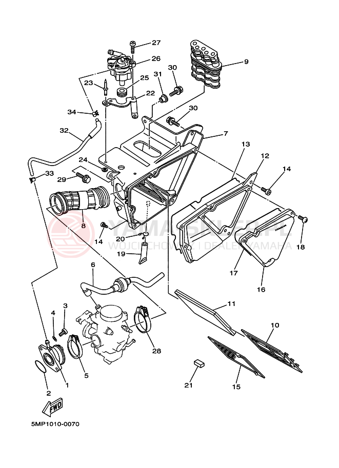 Schemat "Wtrysk paliwa" do Yamaha XT225WE SEROW