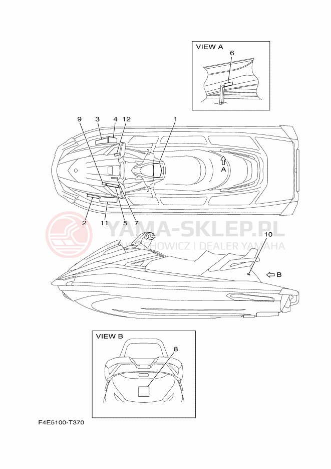 Schemat "naklejki" do Yamaha VX CRUISER HO