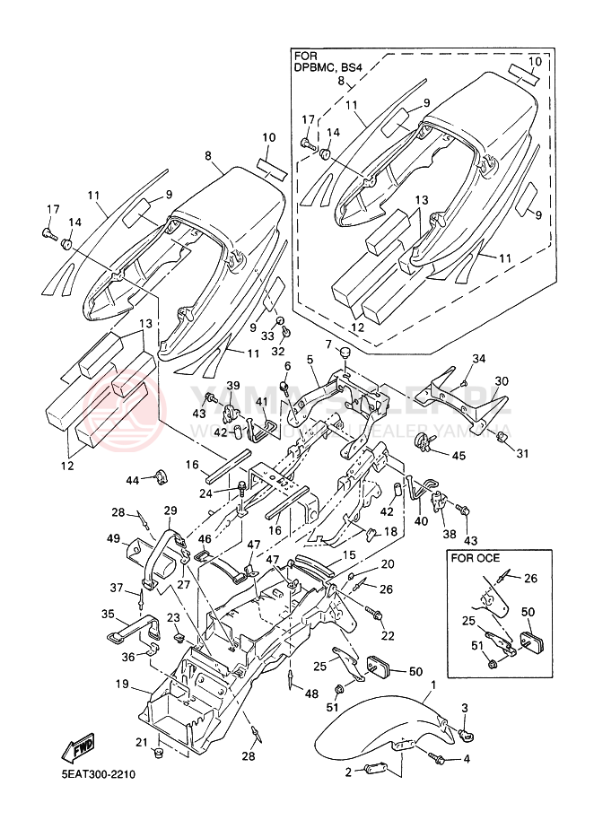 Schemat "błotnik" do Yamaha XJR1300
