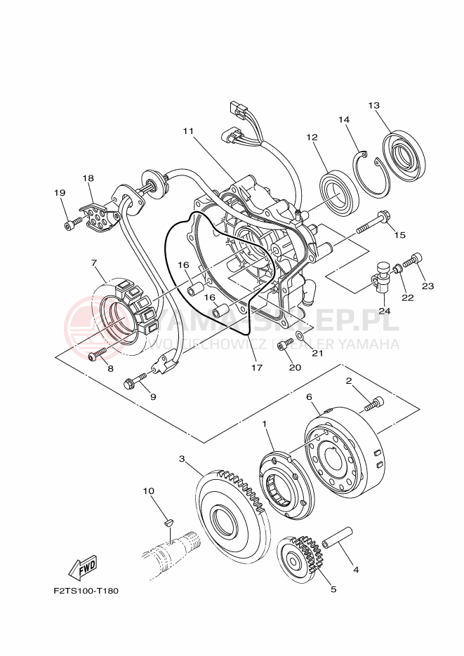 Schemat "prądnica" do Yamaha VX CRUISER HO
