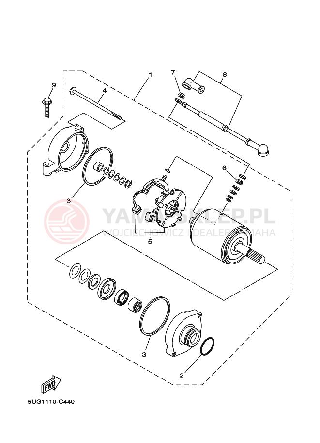 Schemat "rozrusznik" do Yamaha RHINO 450