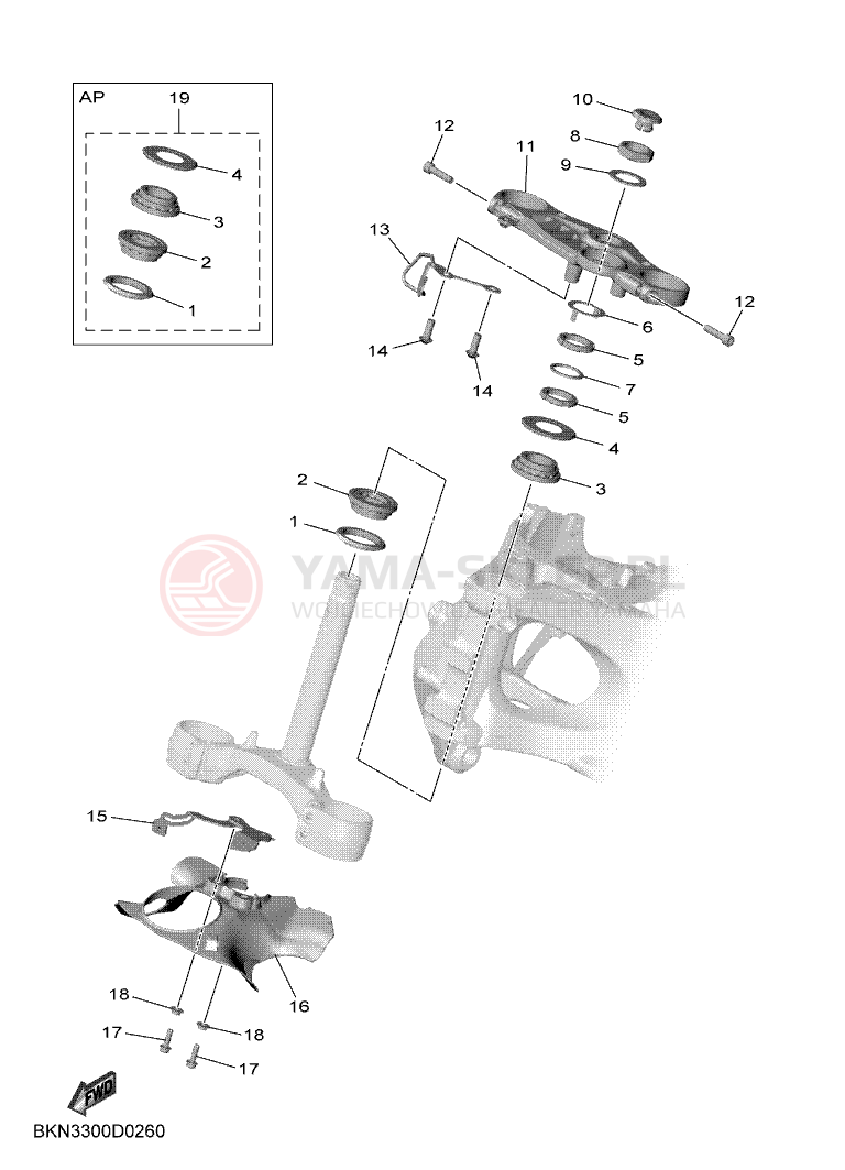 Schemat "Półki zawieszenia" do Yamaha R9
