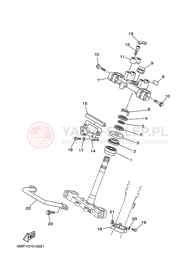 Schemat "Półki zawieszenia" do Yamaha XT225WE SEROW