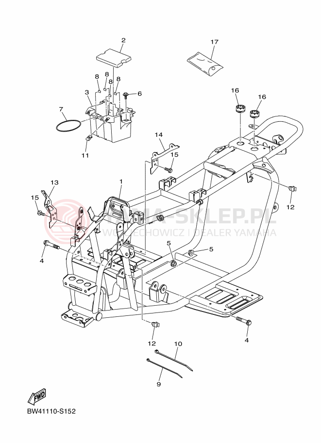 Schemat "rama" do Yamaha YFZ50