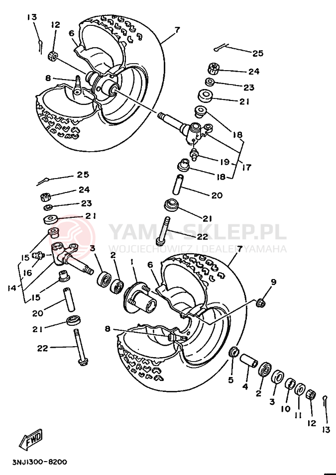 Schemat "Koło przód" do Yamaha YF60