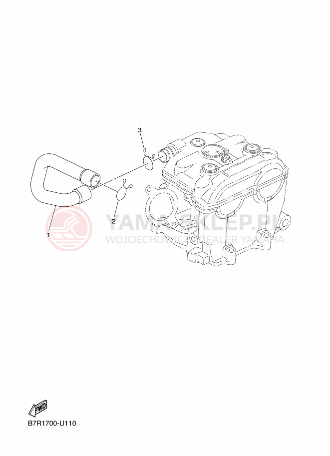 Schemat "System odbioru powietrza" do Yamaha WR450F
