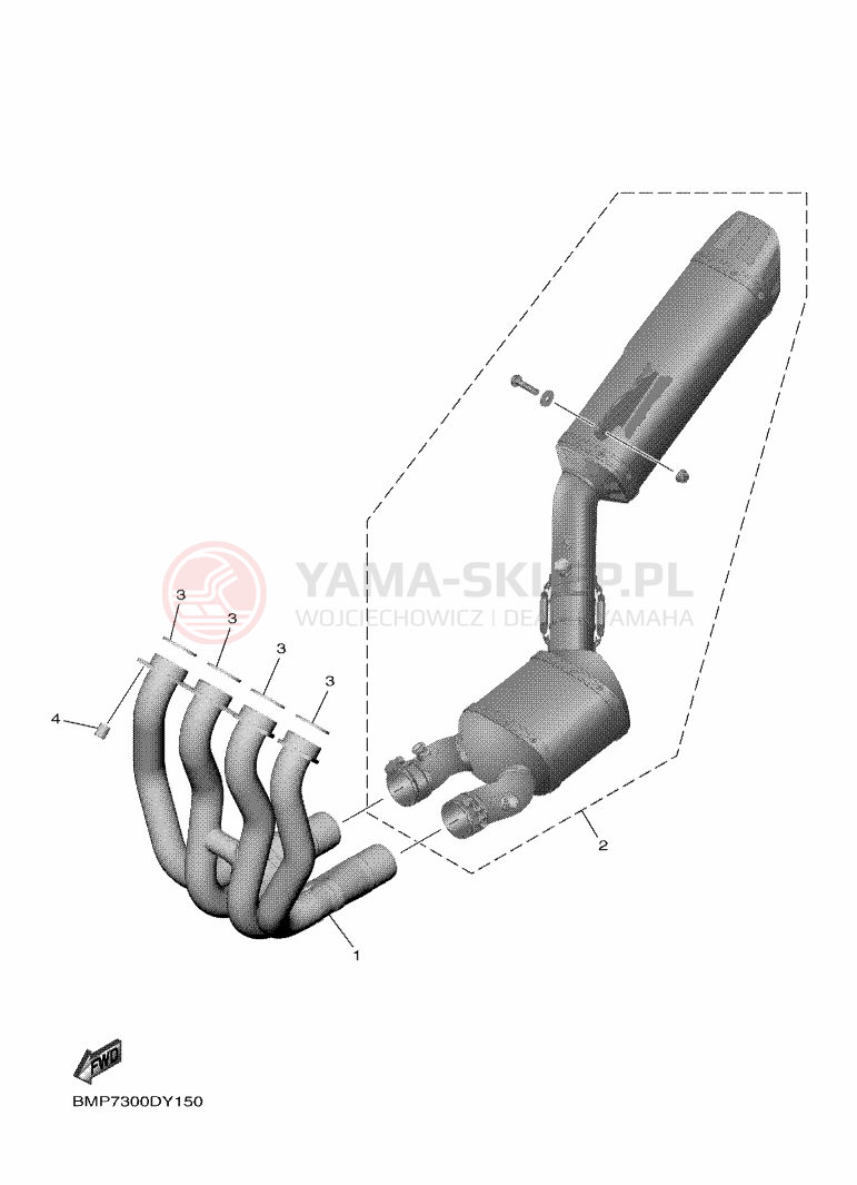 Schemat "Wydech końcowy" do Yamaha R1