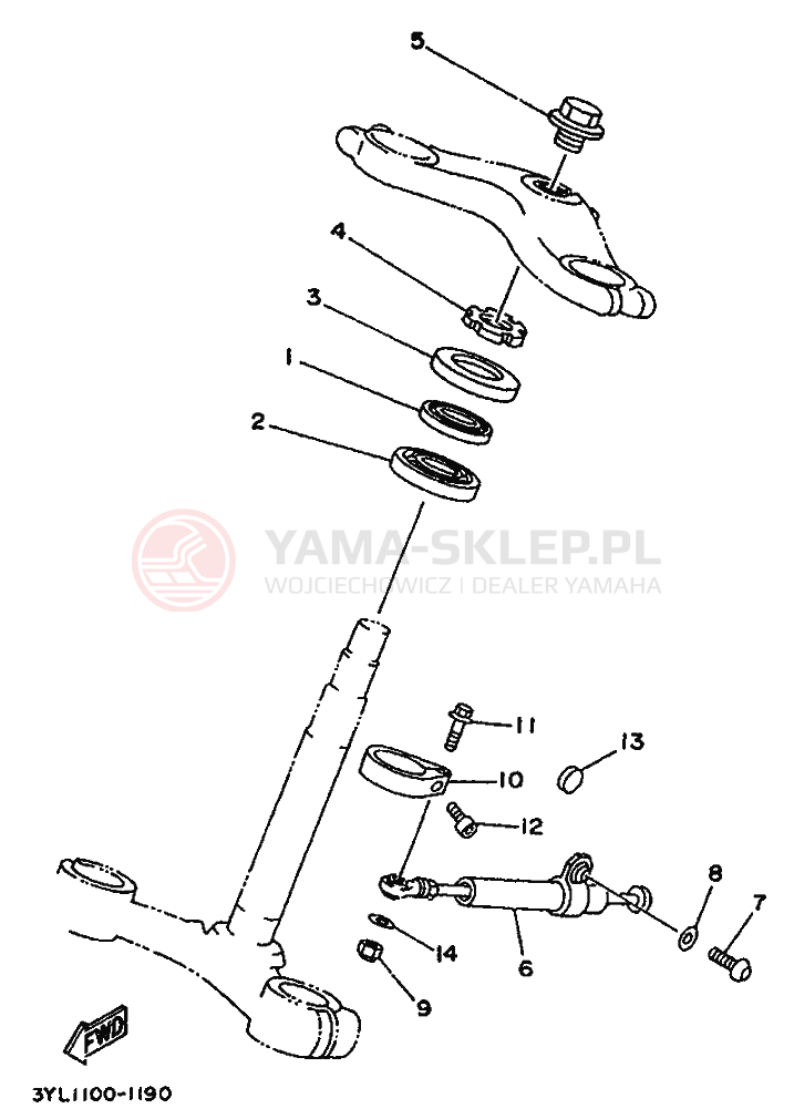 Schemat "Półki zawieszenia" do Yamaha TZ250