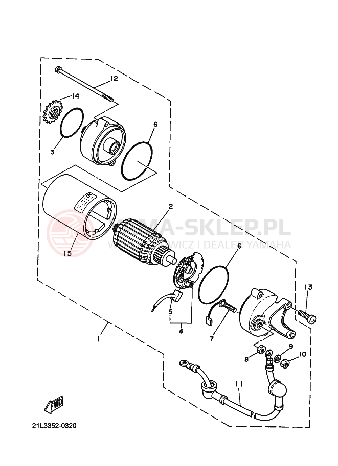 Schemat "rozrusznik" do Yamaha SR250