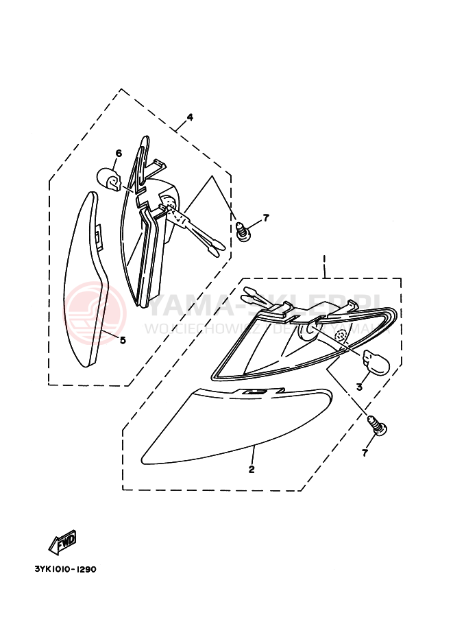 Schemat "kierunkowskazy" do Yamaha YG50Z JOG Z