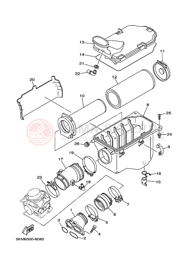 Schemat "Wtrysk paliwa" do Yamaha GRIZZLY