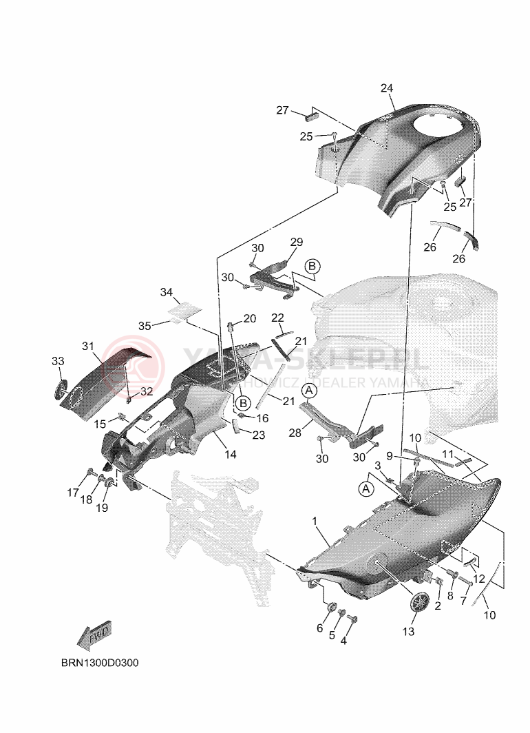 Schemat "ZBIORNIK PALIWA 3" do Yamaha TRACER 9