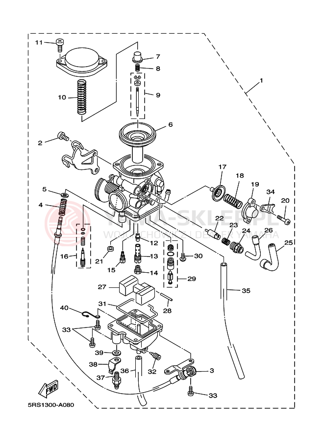 Schemat "Gaźnik" do Yamaha TW125