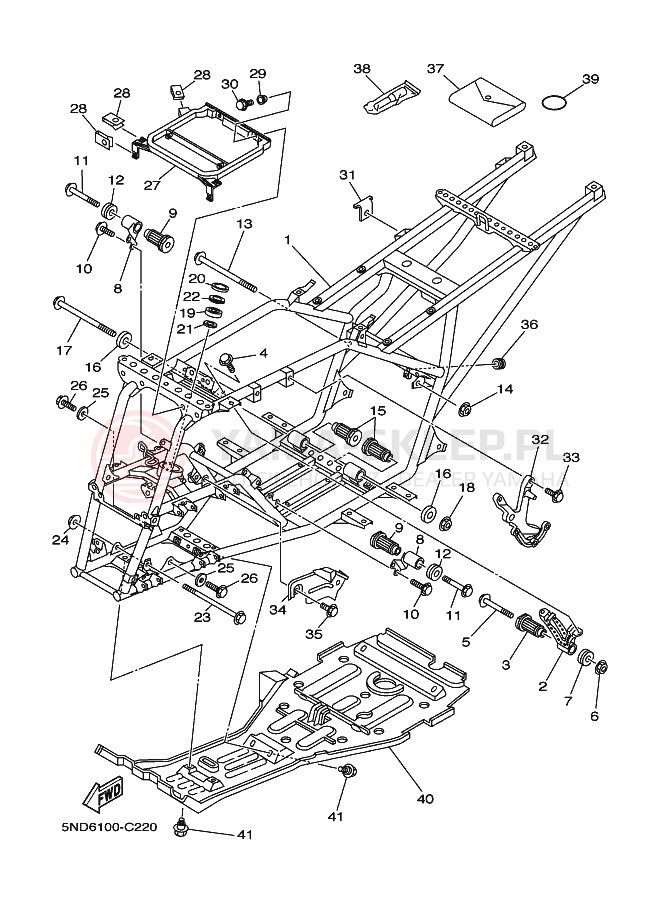 Schemat "rama" do Yamaha KODIAK 4WD