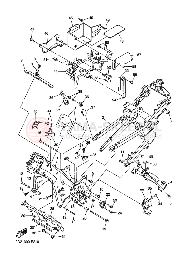 Schemat "rama" do Yamaha FJR1300AS