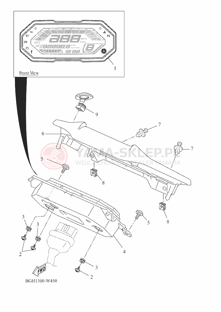 Schemat "licznik" do Yamaha TRACER 7 POLICE