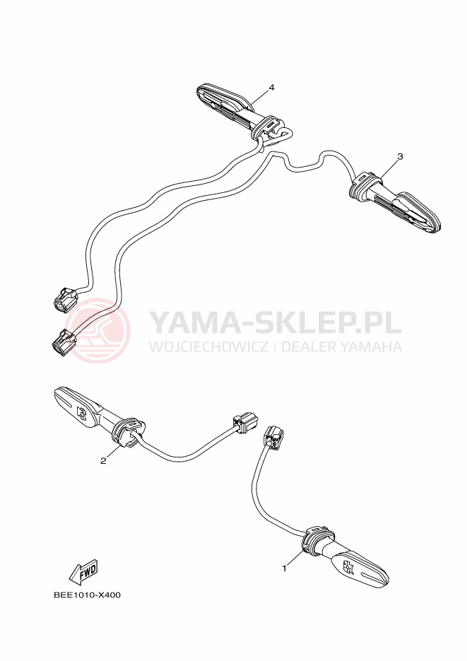 Schemat "kierunkowskazy" do Yamaha XSR700