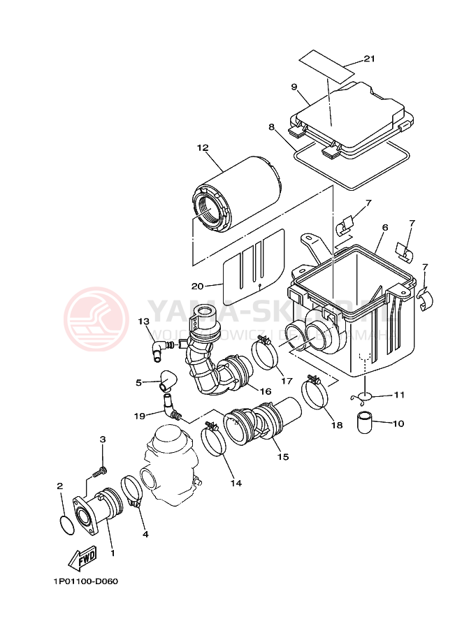 Schemat "Wtrysk paliwa" do Yamaha BIG BEAR 250