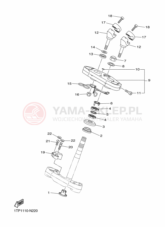 Schemat "Półki zawieszenia" do Yamaha XV950