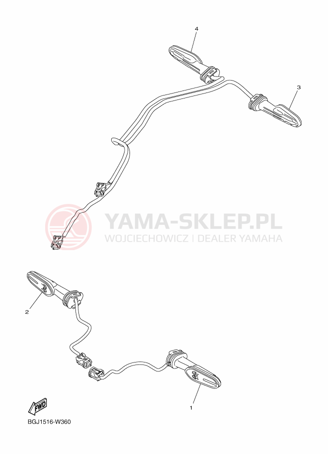 Schemat "kierunkowskazy" do Yamaha MT-03