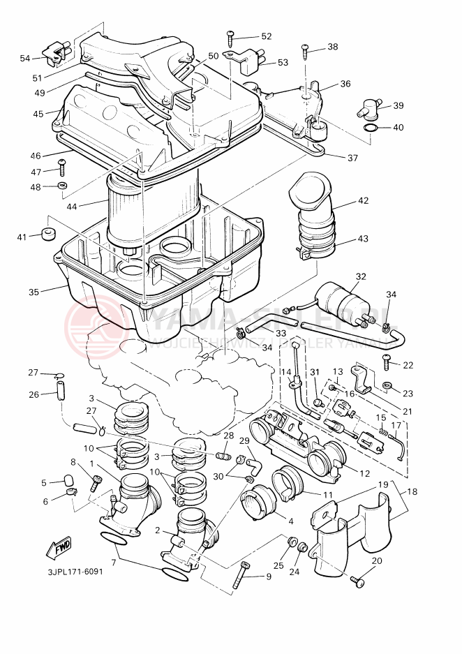 Schemat "Wtrysk paliwa" do Yamaha VMX12 VMX12M VMAX