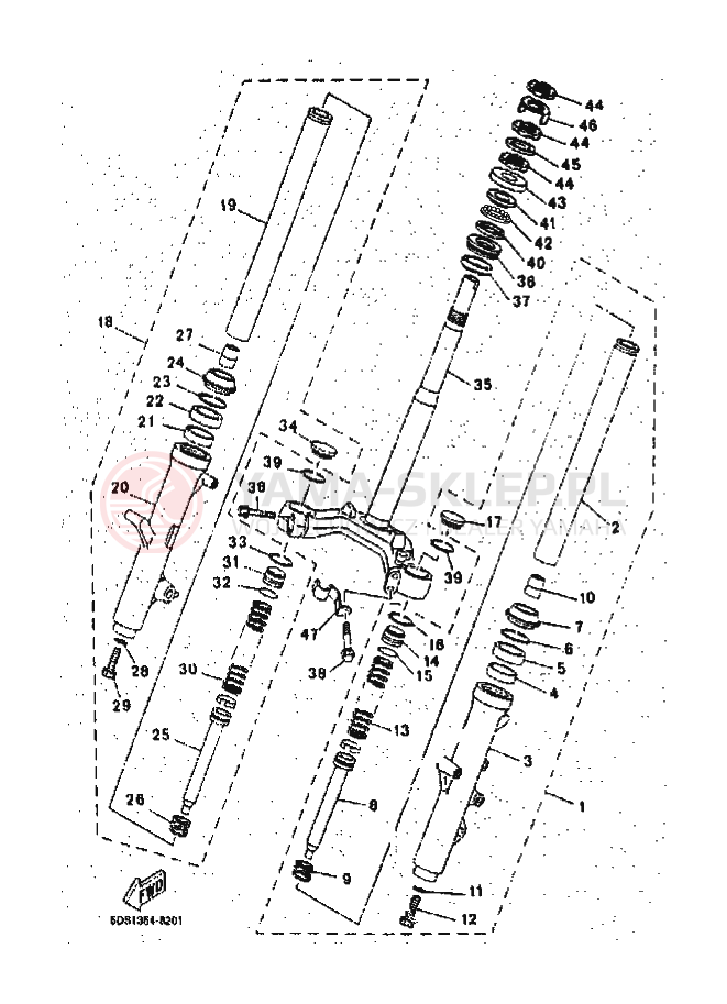 Schemat "Półki zawieszenia" do Yamaha SKYLINER 125
