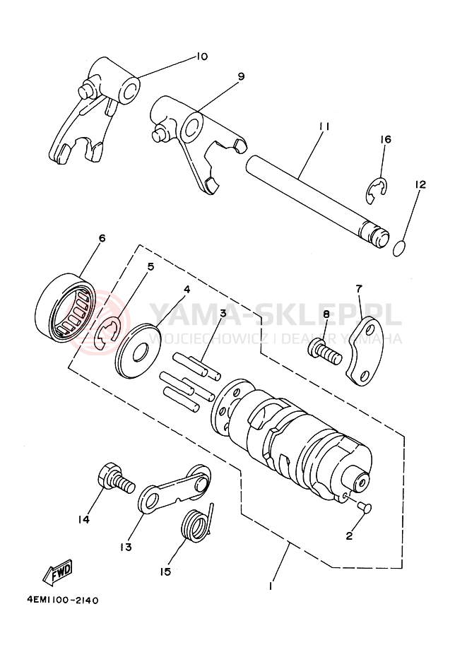 Schemat "Wodziki, automat" do Yamaha YFM80
