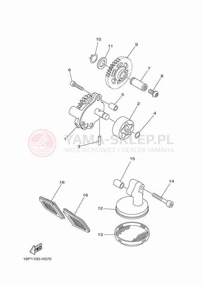 Schemat "Pompa olejowa" do Yamaha YFZ450R