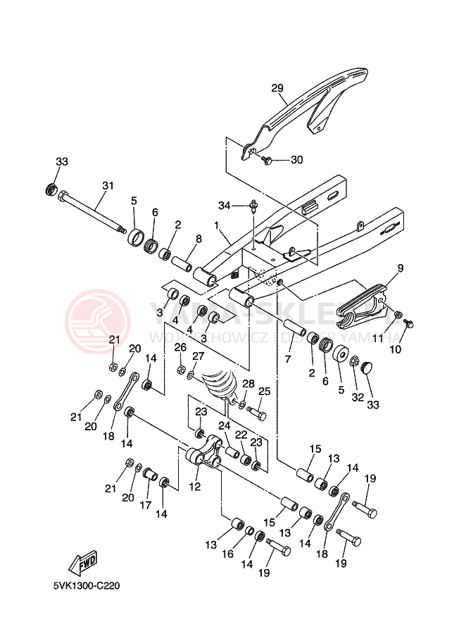 Schemat "wahacz" do Yamaha XT660R