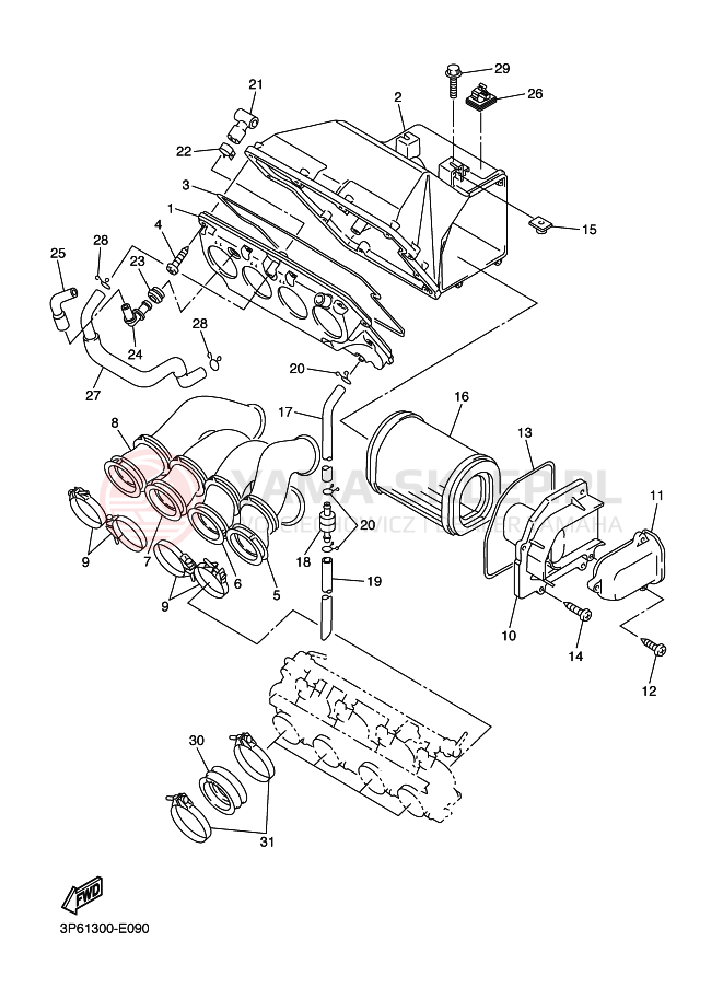 Schemat "Wtrysk paliwa" do Yamaha FJR1300A