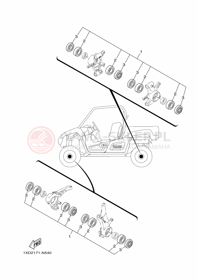 Schemat "ZESTAW CZĘŚCI KONSERWACYJNYCH" do Yamaha VIKING EPS