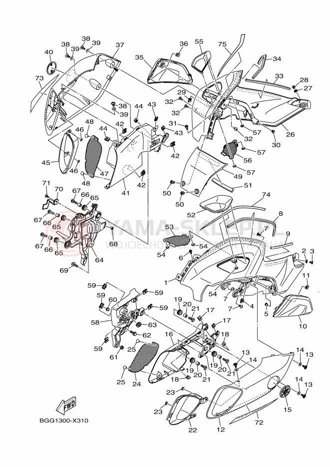 Schemat "zbiornik paliwa" do Yamaha MT-10 SP