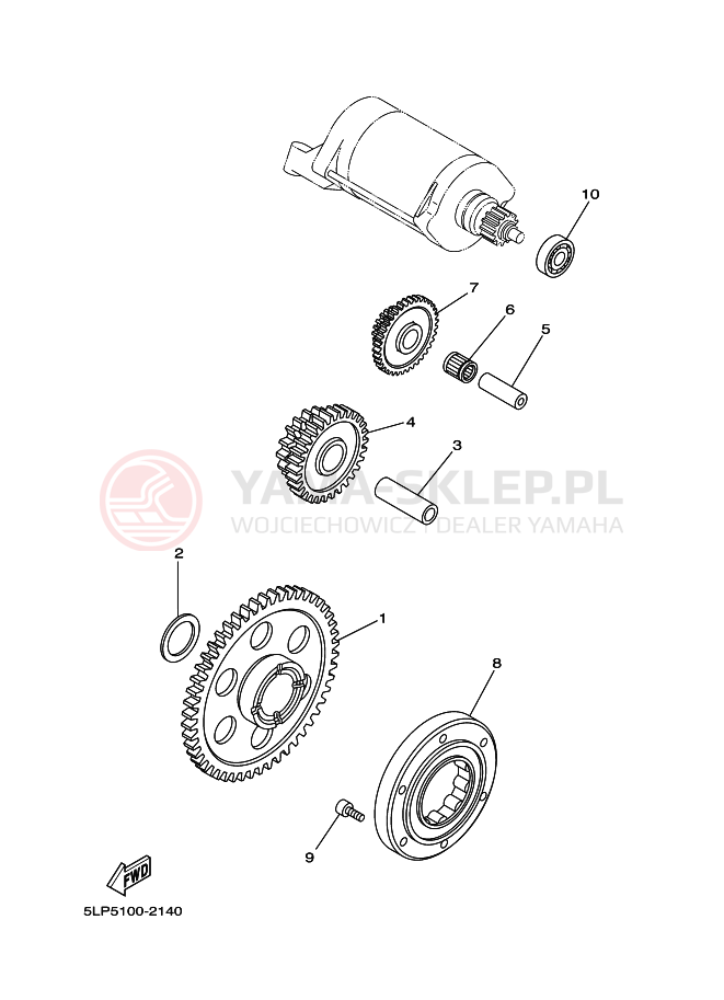Schemat "rozrusznik" do Yamaha RAPTOR 660
