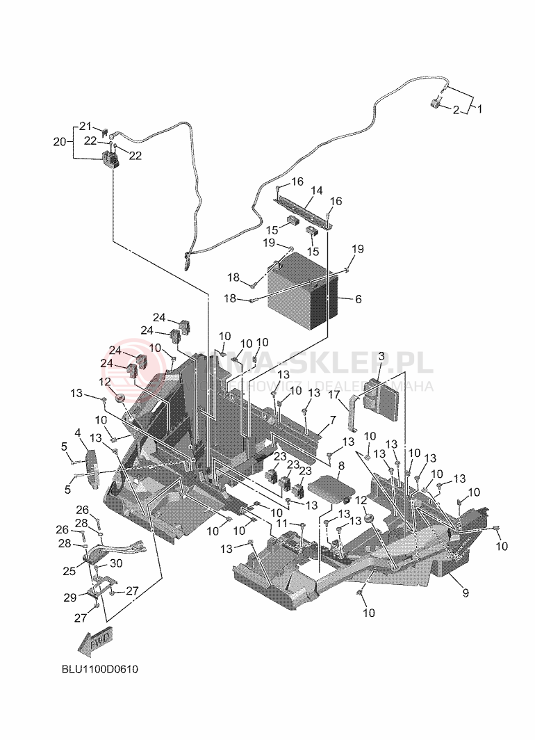 Schemat "układ elektryczny" do Yamaha WOLVERINE RMAX2 1000 R-SPEC