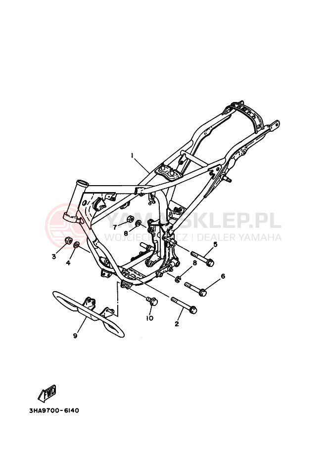 Schemat "rama" do Yamaha AG100F