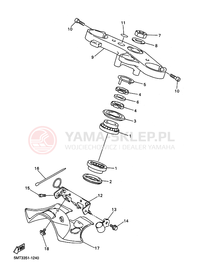Schemat "Półki zawieszenia" do Yamaha YZF-R6 R6