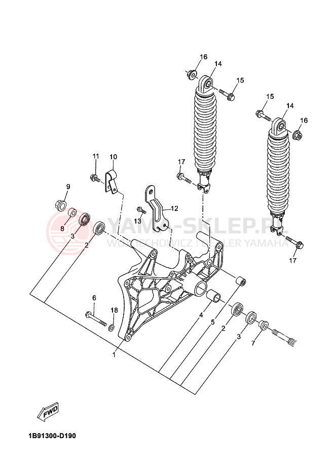 Schemat "wahacz" do Yamaha YP125R